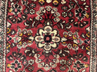 Small Persian Sarouk Rug 2x4 ft, Allover Floral Pattern, Red Black Cream, Hand Knotted Wool Traditional Oriental Carpet, Antique Persian Rug 2 x 4 - Jewel Rugs