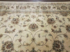 8' X 10' Vintage Cashmere Finish Rug Oriental Floral Machine Made USA Beige Nice - Jewel Rugs