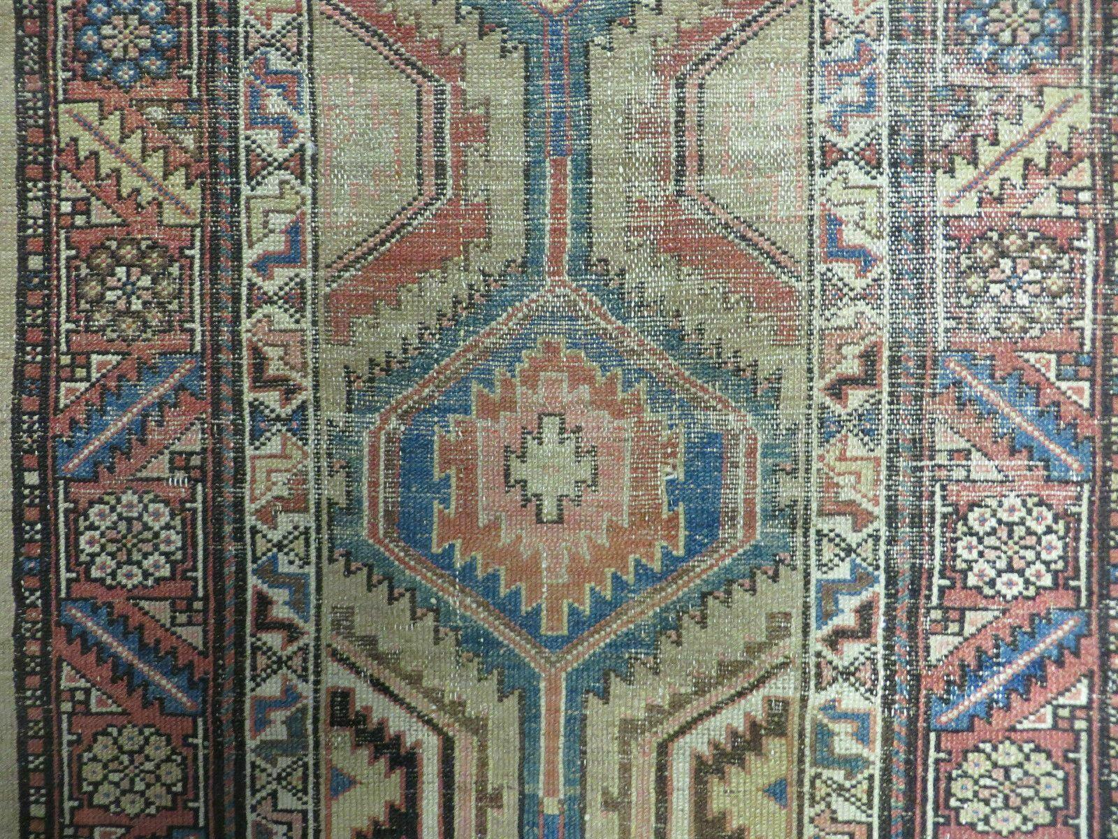 3'4" X 12' Antique Hand Made Turkish Wool Rug Runner Carpet Camel Hair Nice - Jewel Rugs