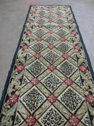 2' X 7'5" Vintage Machine Made Turkish Turkey Rug Runner Leopard Legend Black - Jewel Rugs