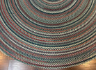 Large American Braided Oval Rug 9x12, Multicolor Braided Oval Carpet, Vintage Braided Rug - Jewel Rugs