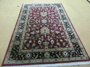 4' X 6' Handmade Finely Knotted Indian Agra Pattern Wool Rug Nice - Jewel Rugs