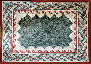8' X 10' Roman Mosaic Art Tibetan Nepal Art Deco Chinese Hand-Knotted Wool Rug - Jewel Rugs