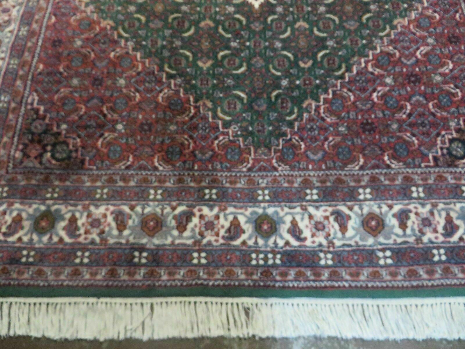 6' X 9' Vintage Handmade India Floral Oriental Rug Hand Knotted Carpet Green - Jewel Rugs