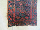 18" X 35" Antique Handmade Afghan Tribal Collectible Wool Rug - Jewel Rugs