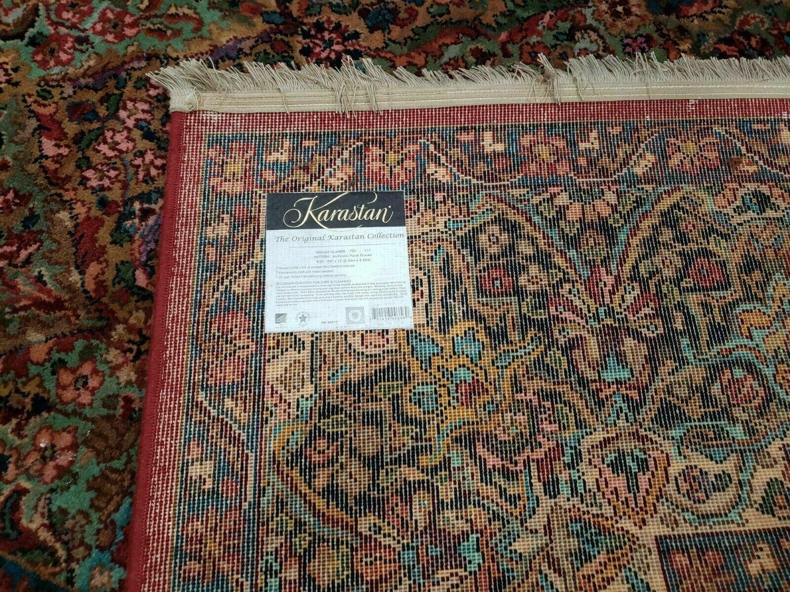 8' 8" X 12' Karastan Multicolor Panel Kirman # 717 Wool Rug American Beauty - Jewel Rugs