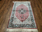 3' X 5' Vintage Fine Handmade India Oriental Kashmir Silk Rug 400 KPSI Wow - Jewel Rugs