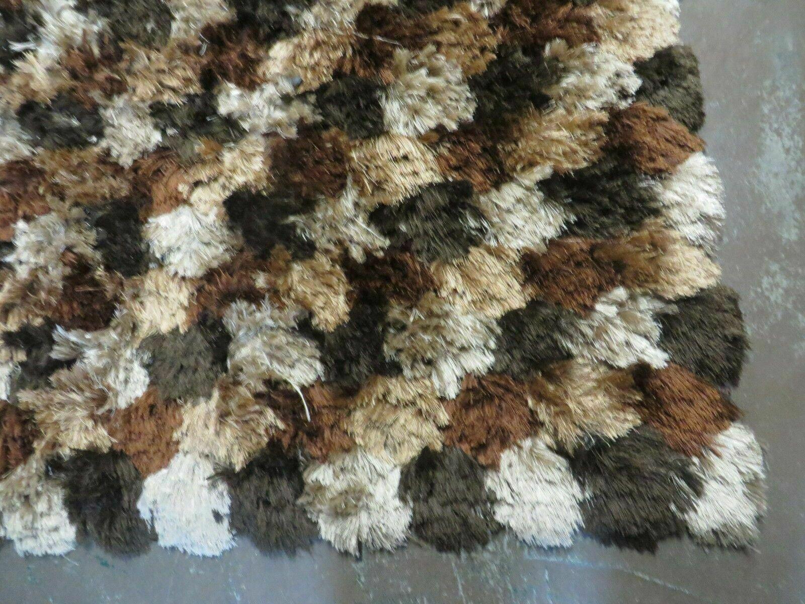 5' X 8' Ultra Plush Shag Rug Thick Pile Silky Rya Style Brown Tan Nice Rug # 82 - Jewel Rugs