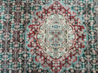 8' X 10' Vintage Fine Handmade India Jaipur Wool Rug Hand knotted Carpet Red - Jewel Rugs