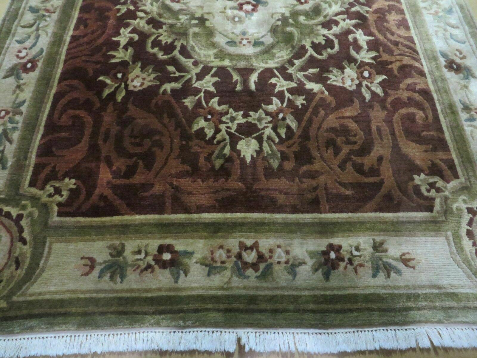 6' X 9' Handmade Art Deco Aubusson Chinese Wool Rug Plush Pile Carpet - Jewel Rugs