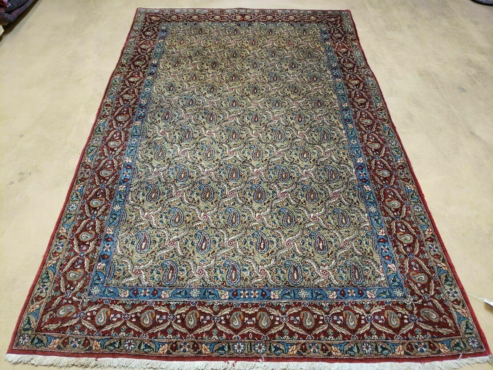 4' X 7' Handmade Turkish Wool Rug Paisley Hand Knotted Flowers One Of A Kind - Jewel Rugs