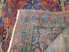 Antique Persian Bijar Rug, Red and Blue, Hand-Knotted, Wool, 3'8" x 5' 4" - Jewel Rugs