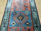 3' X 5' 7" Vintage Handmade Art Deco Chinese Wool Rug Nice Teal Salmon Nice - Jewel Rugs