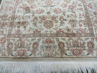 3' X 5' Vintage Handmade Chinese Floral Oriental Wool Rug Silk Accents Vegy Dyes Small Beige Rug - Jewel Rugs