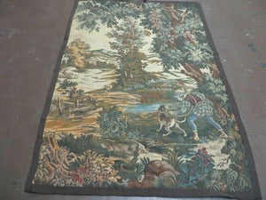 4' X 5' Vintage Tapestry Belgium Hand Loomed Victorian Nice 90g - Jewel Rugs