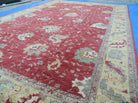 12' X 18' Vintage Handmade Egyptian Wool Red Area Rug Large Palace Size Carpet - Jewel Rugs