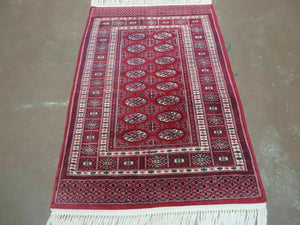 3' X 5' Vintage Fine Handmade Turkoman Bokhara Yamud Rug Carpet Nice - Jewel Rugs