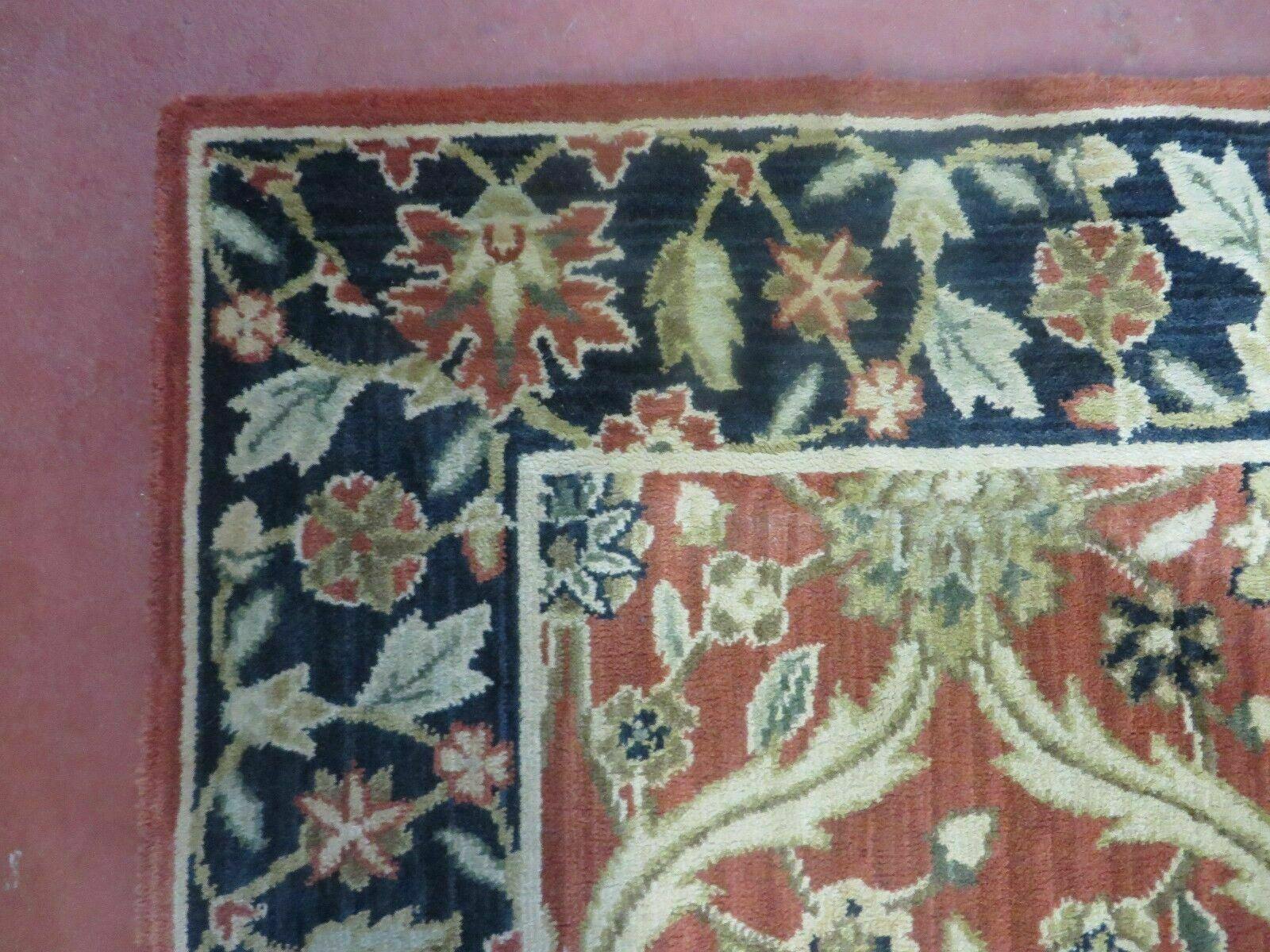 2' 6" X 9' 4" Vintage Machine Made Turkey Floral Oushak Wool Runner Rug Nice - Jewel Rugs