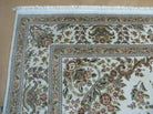 8' X 10' Handmade Chinese Floral Oriental Wool Silk Accent Rug Ivory Organic - Jewel Rugs