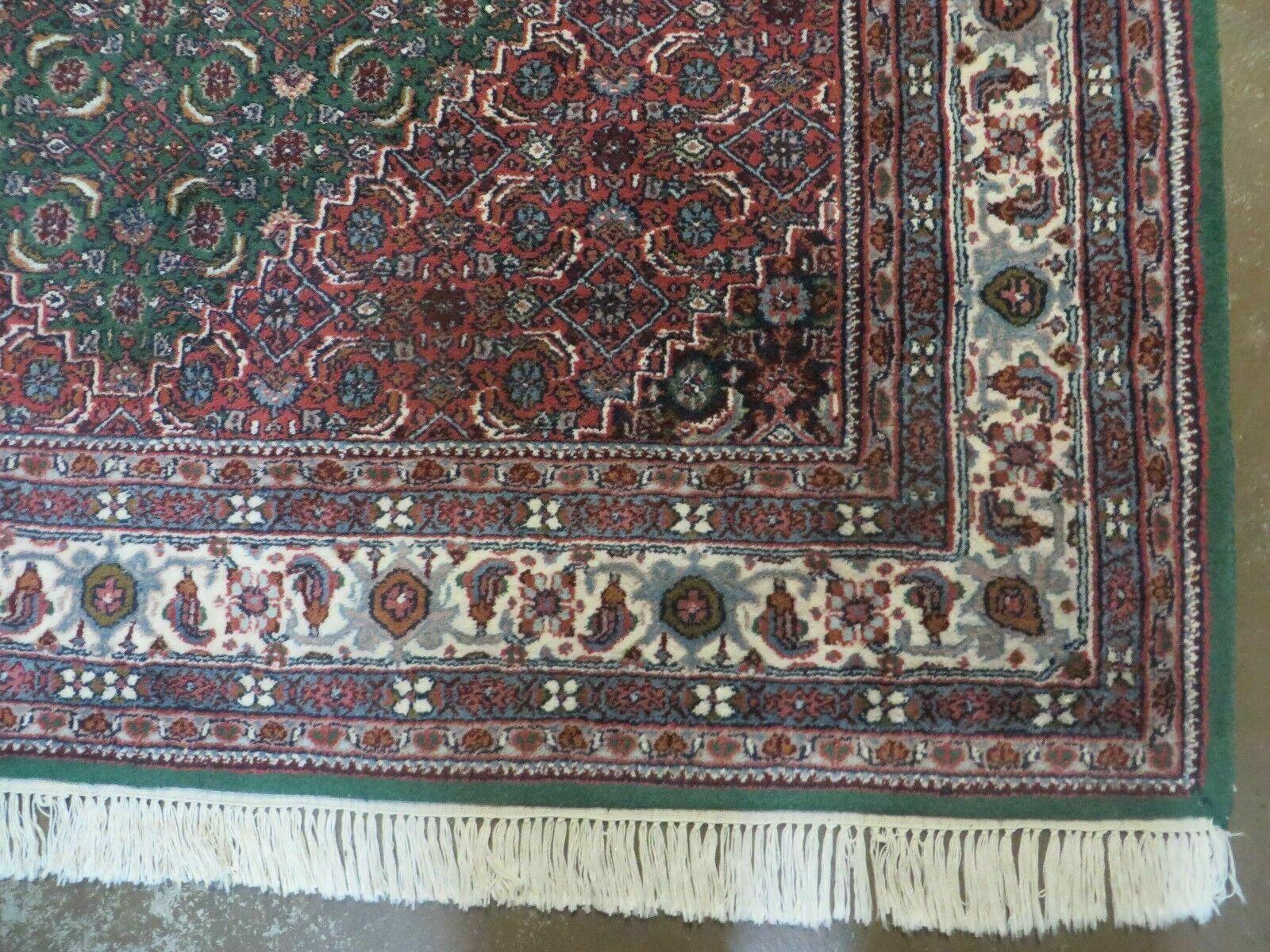 6' X 9' Vintage Handmade India Floral Oriental Rug Hand Knotted Carpet Green - Jewel Rugs