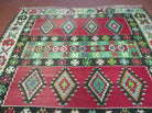 7' X 9' Vintage Turkish Kilim Handmade Flat Weave Wool Rug Veg Dye Nice - Jewel Rugs