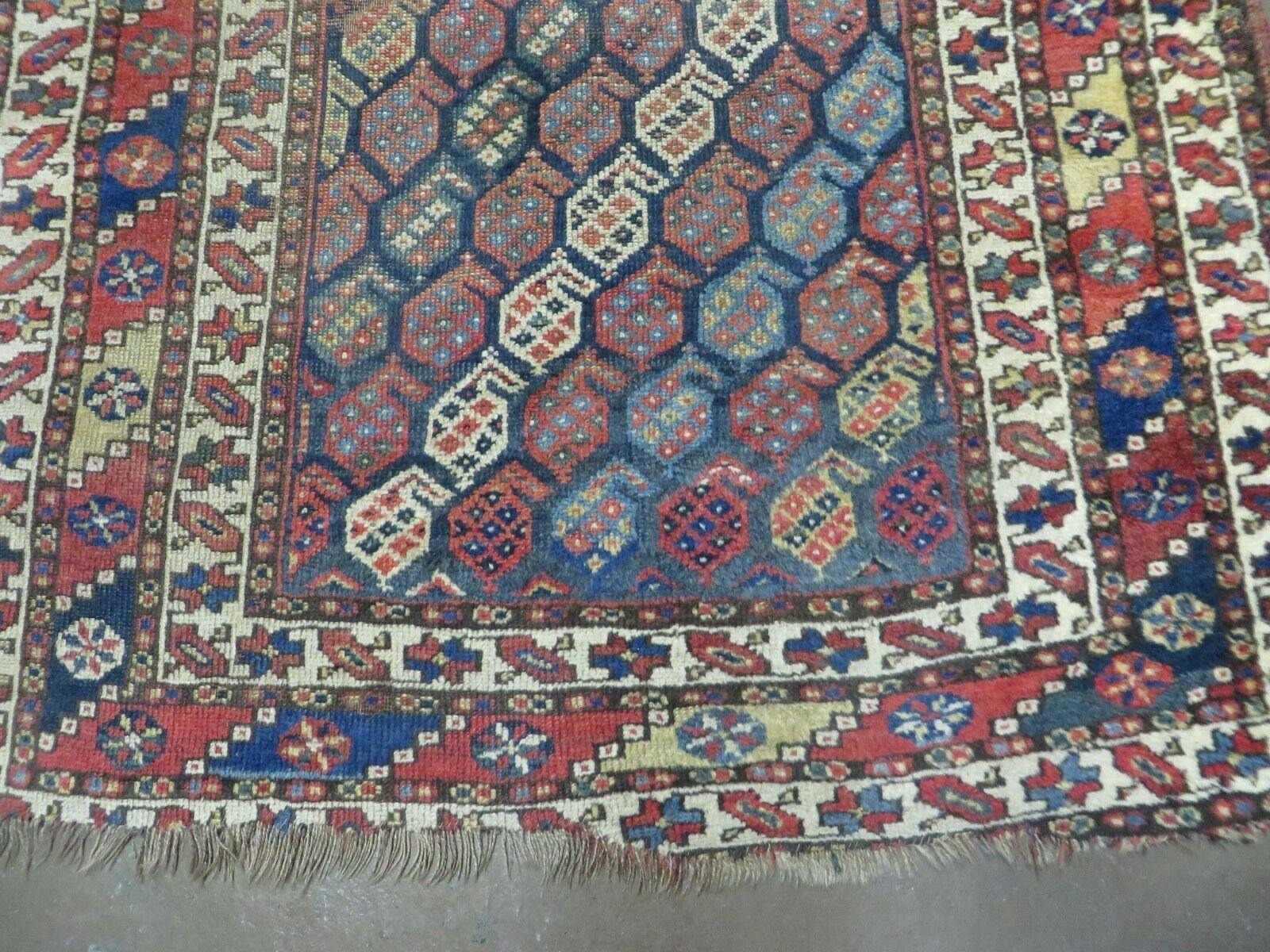 3' 5" X 7' Antique Handmade Caucasian Wool Rug Tribal Nice - Jewel Rugs