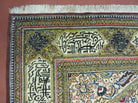 5' X 8' Handmade Knotted India Floral Wool Rug Mehrab Writing One Of A Kind Wow - Jewel Rugs