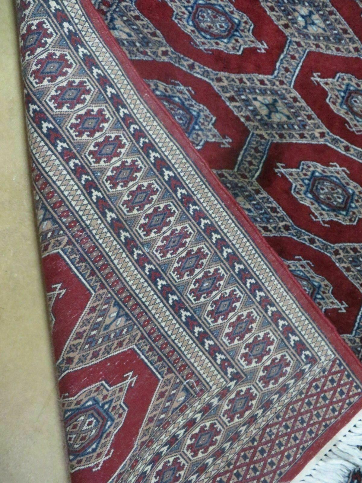 4' X 6' Vintage Handmade Pakistan Turkoman Bokhara Fine Woven Wool Rug Nice - Jewel Rugs