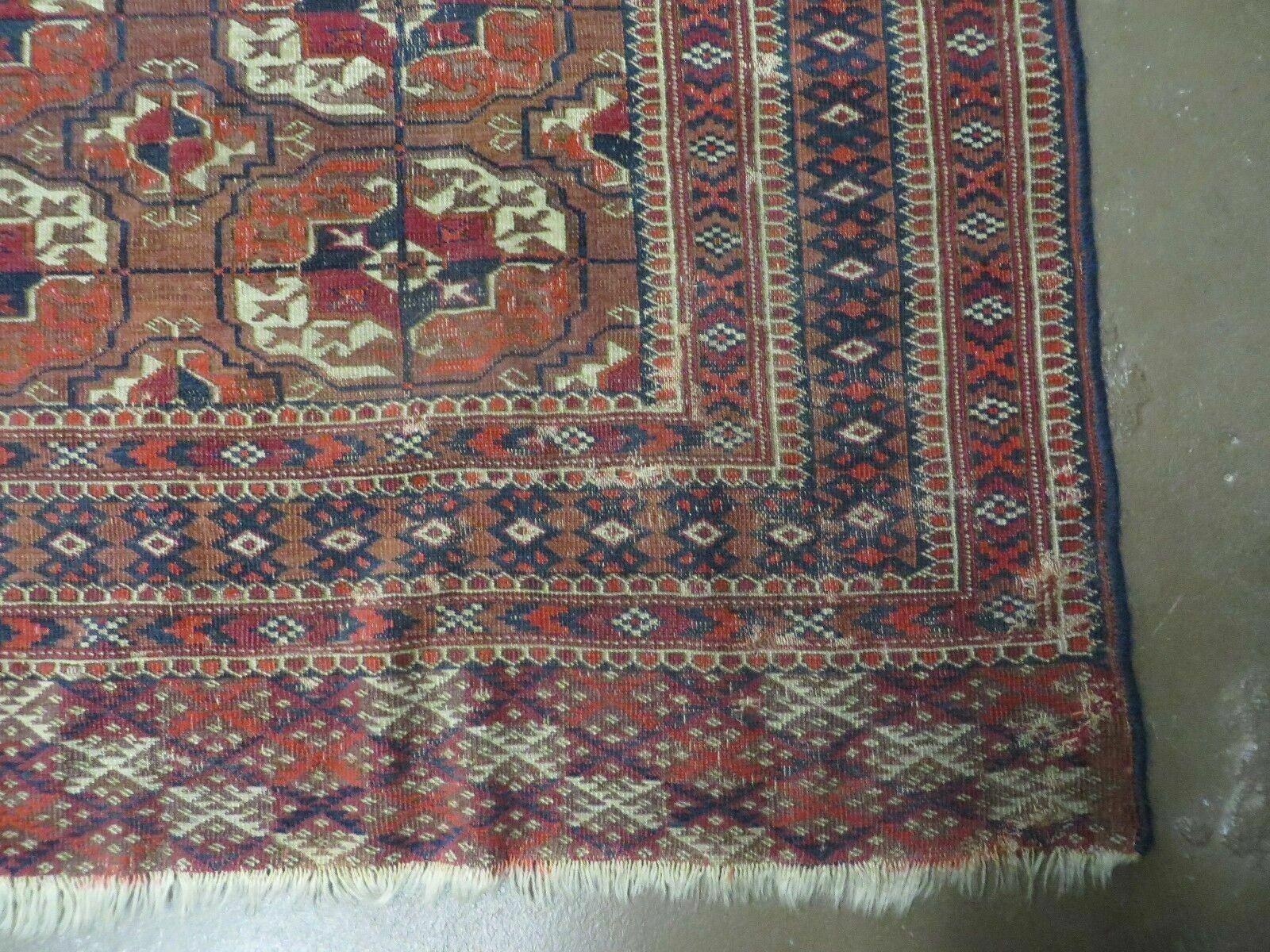 6' X 10' Antique Handmade Bokhara Turkoman Yamud Wool Rug Carpet NICE # 61 - Jewel Rugs