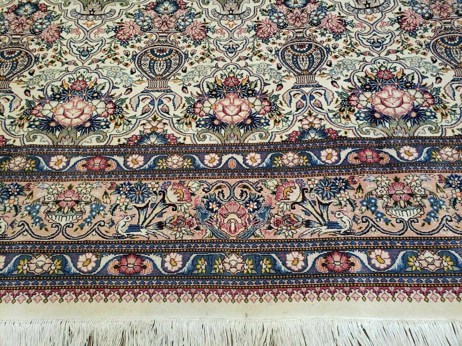 9' X 12' Handmade Chinese Oriental Wool Rug Organic Ivory Hand Knotted Bird - Jewel Rugs