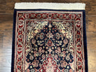 Oriental Runner Rug 2.8 x 17 ft Long Runner, Pak Persian Runner, Traditional Vintage Hand Knotted Navy Blue Red Runner Rug, Wool Hallway Rug - Jewel Rugs