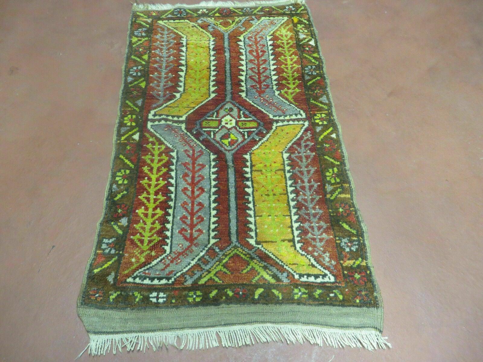 Small Turkish Yastik Rug 1.9 x 2.10, Antique Handmade Oushak Carpet - Jewel Rugs