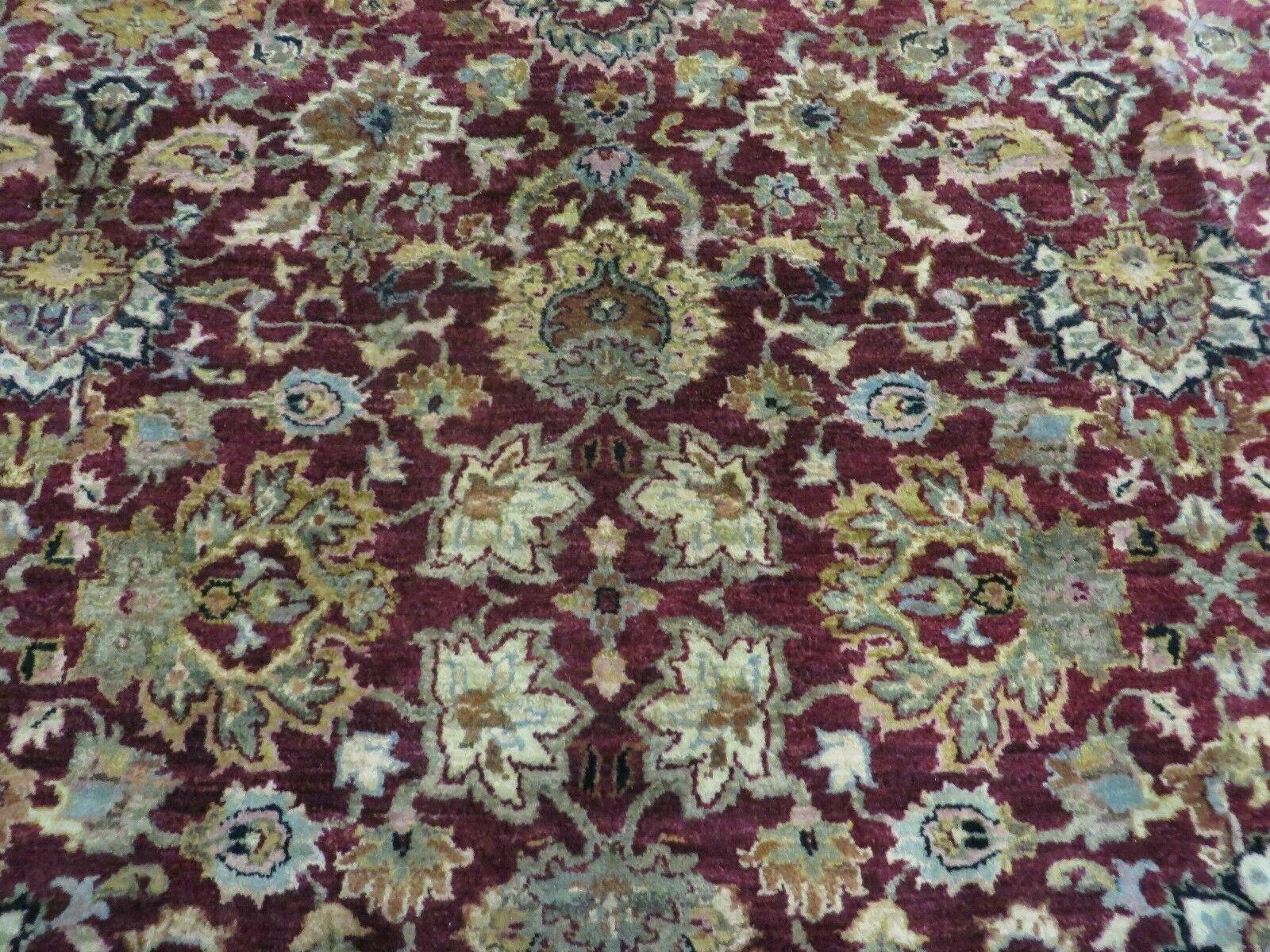 10' X 14' Vintage Handmade Indian Agra Wool Rug - Jewel Rugs