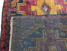 3' x 4' 5" Vintage Handmade Tribal Balouchi Rug Afghan Rug Brown Red Blue - Jewel Rugs