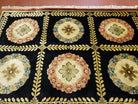 6x9 Aubusson Design Nepali Tibetan Black Hand-Knotted Rug Wool Carpet Soft Plush Pile New Rug Nice - Jewel Rugs