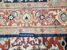 Safavieh Samarkand Rug 7.9 x 9.5 ft, Colorful Heriz Serapi Room Sized, Hand-Knotted Wool Carpet, Tribal Bohemian Area Rug, Oriental Rug 8x10 - Jewel Rugs