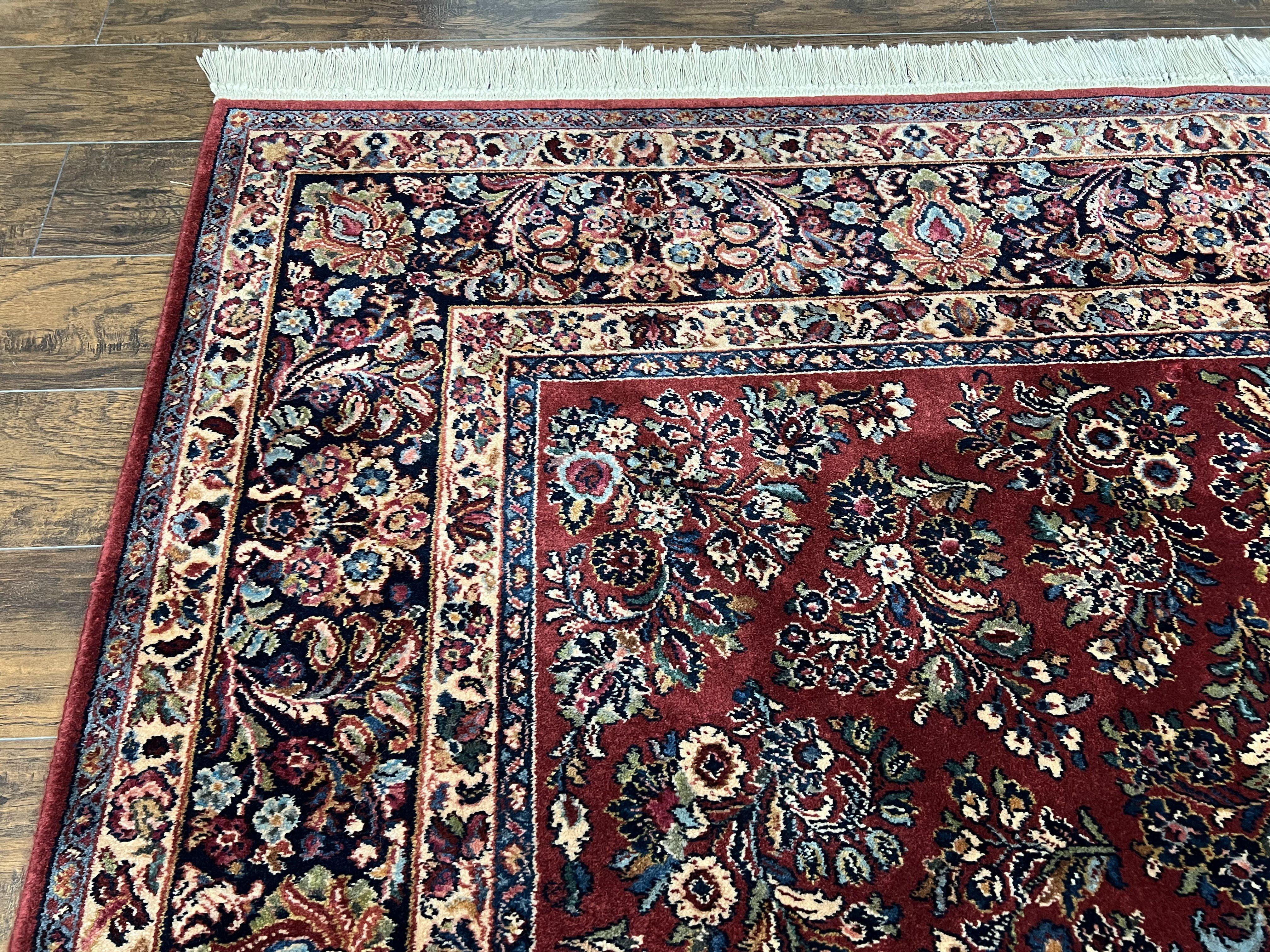 Karastan Rug Sarouk #785, Large Wool Karastan Carpet 8.8 x 15 ft, Original Collection 700 Series, Discontinued Vintage Karastan Rugs, Red - Jewel Rugs