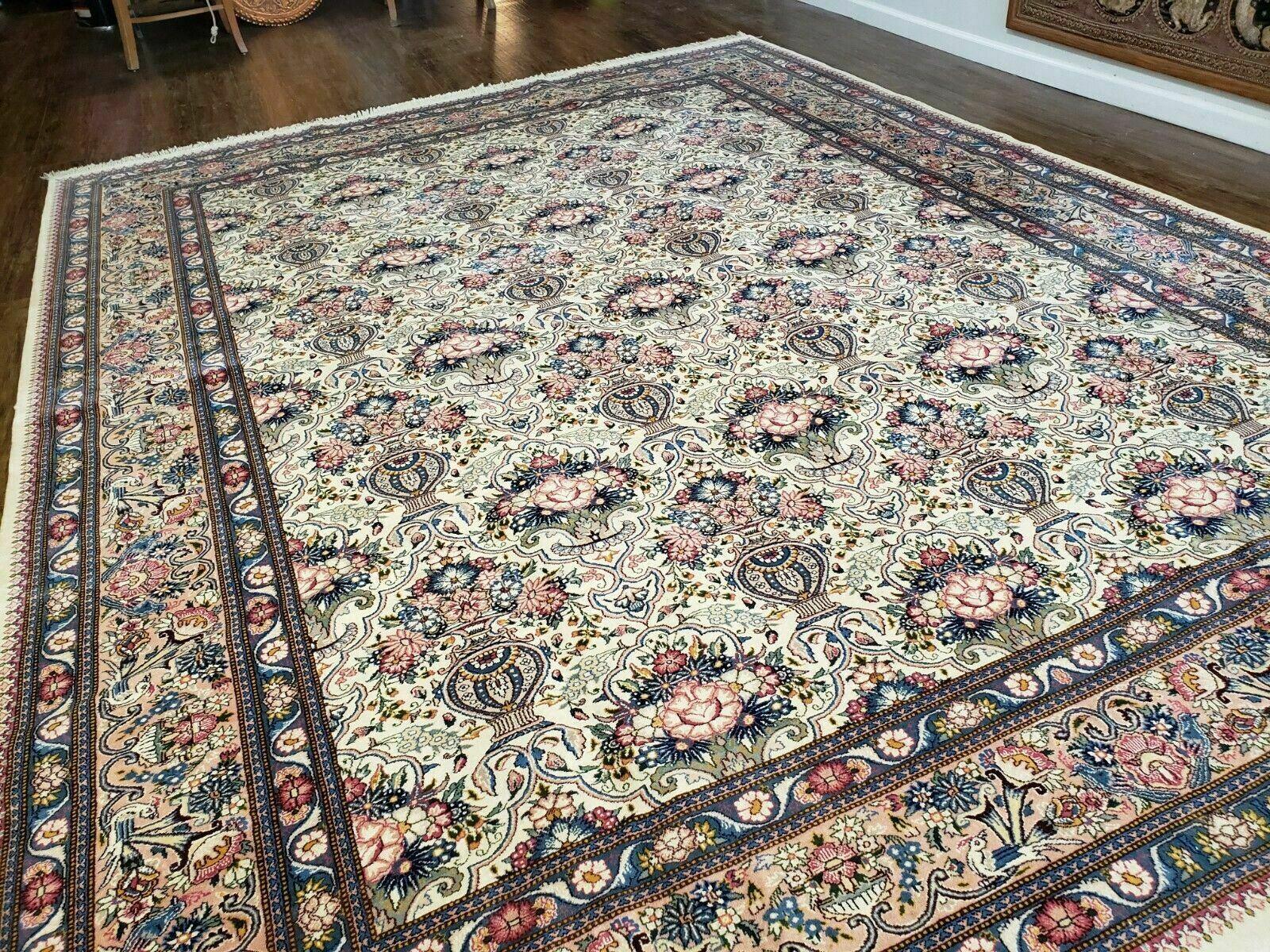 9' X 12' Handmade Chinese Oriental Wool Rug Organic Ivory Hand Knotted Bird - Jewel Rugs