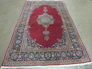 4' x 7' Antique Fine Handmade Indian Manchester Wool Rug Carpet Pomegranate - Jewel Rugs