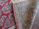 10'6" X 17' Antique Palace Size Handmade Persian Sarouk Floral Red Area Rug - Jewel Rugs