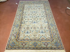 5x8 Rug Antique Handmade Area Rug Wool Rug Organic Dyes Ivory/ Beige Rug 4x7 Rug - Jewel Rugs