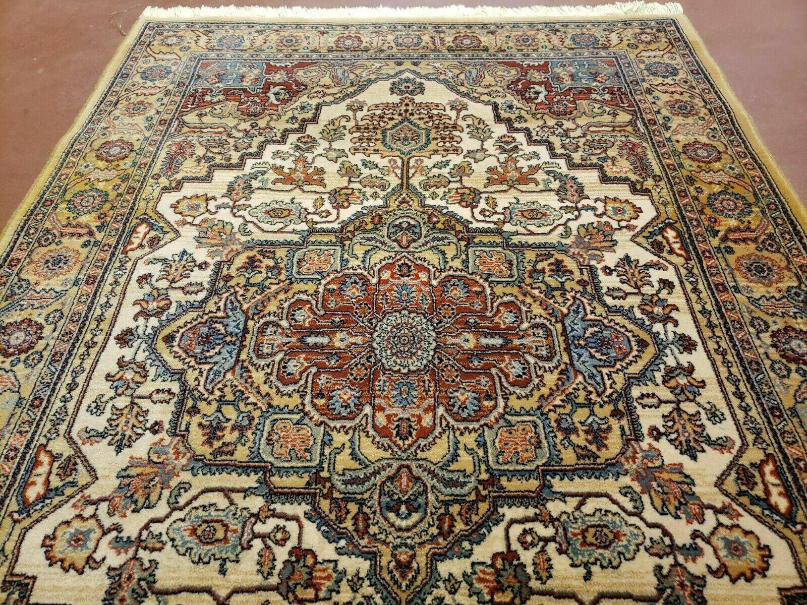 3' 11" X 6' Beshir Wool Power Loomed Rug Herizz Moth Proof Beauty - Jewel Rugs