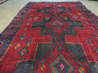 4' X 8' Antique Handmade India Geometric Oriental Wool Rug Veg Dyes Nice - Jewel Rugs