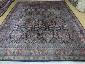 8' X 10' Vintage Handmade Indian Wool Rug Hand Knotted Carpet Floral Organic - Jewel Rugs