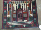 3' X 4' Vintage Hand Made Afghan Balouch Tribal Wool Pictorial Rug # 055 - Jewel Rugs