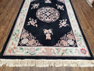 5x8 Vintage Hand Tufted Chinese Wool Area Rug Black Carpet - Jewel Rugs