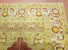 4' 5" X 7' Antique HandmadeTurkish Prayer Melas Oushak Wool Rug Mehrab Nice - Jewel Rugs