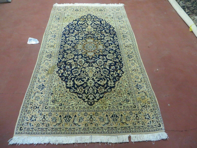 4' X 6' Handmade Ultra Fine India Floral Oriental Wool Silk Rug Hand Knotted - Jewel Rugs