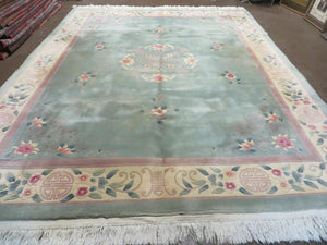 8' X 10' Handmade Art Deco Aubusson Chinese Rug Plush Carpet 90 Line Nice - Jewel Rugs