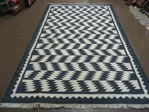 5' X 8' Hand Woven Wool Rug Contemporary Kilim Dhurrie Modern Oriental Area Rug - Jewel Rugs